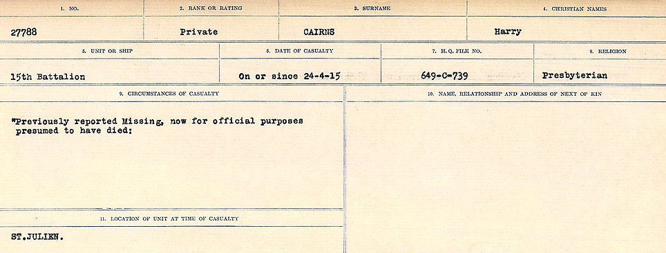Circumstances of Death Registers