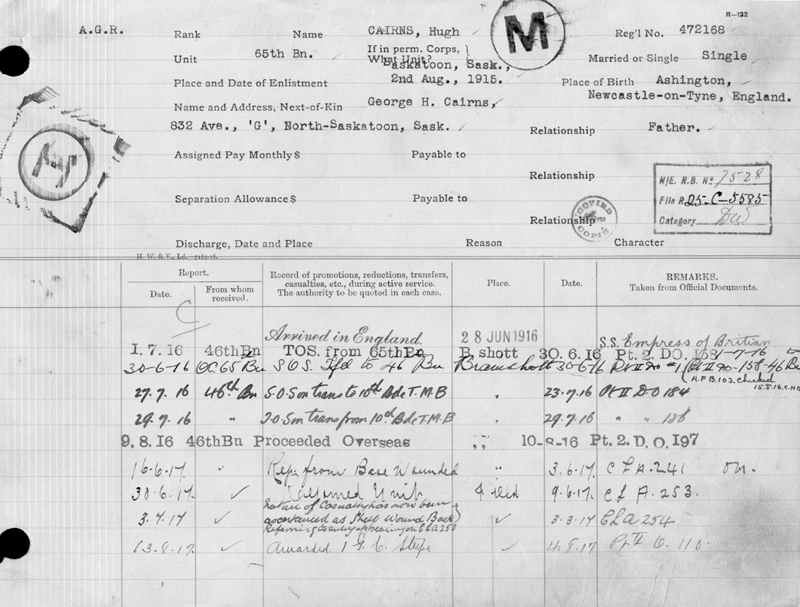 Service Records (front)