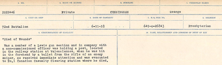 Circumstances of death registers