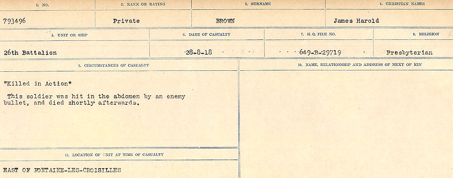 Circumstances of Death Registers