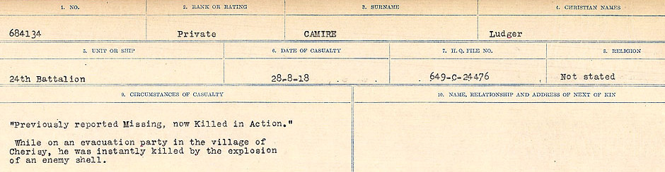 Circumstances of Death Registers