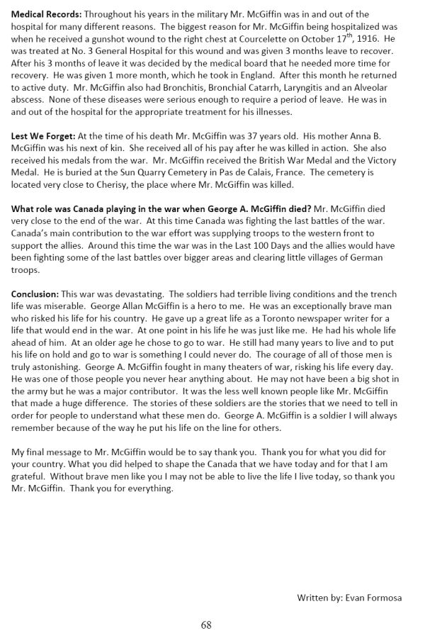 Oakville Remembers Biography (Page 2)