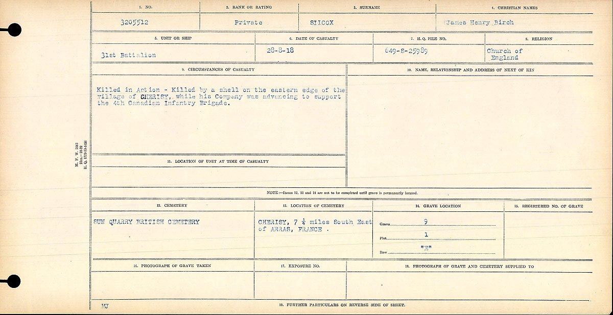 Circumstances of Death Registers