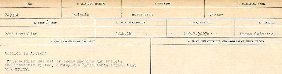 Circumstances of Death Registers