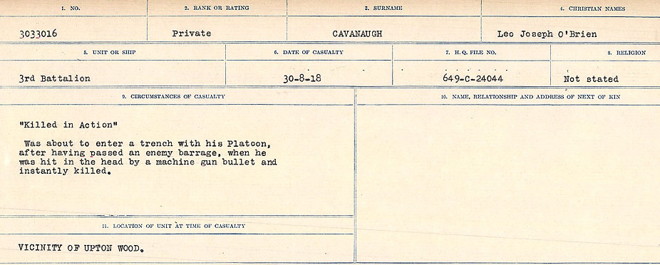 Circumstances of Death Registers