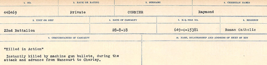 Circumstances of Death Registers
