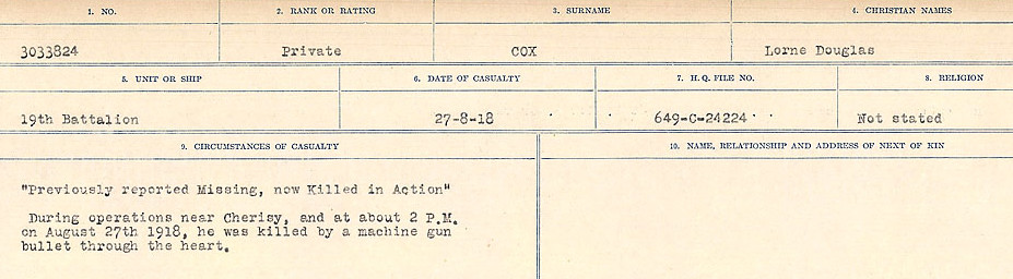 Circumstances of death registers