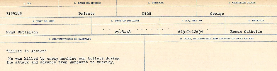 Circumstances of death registers