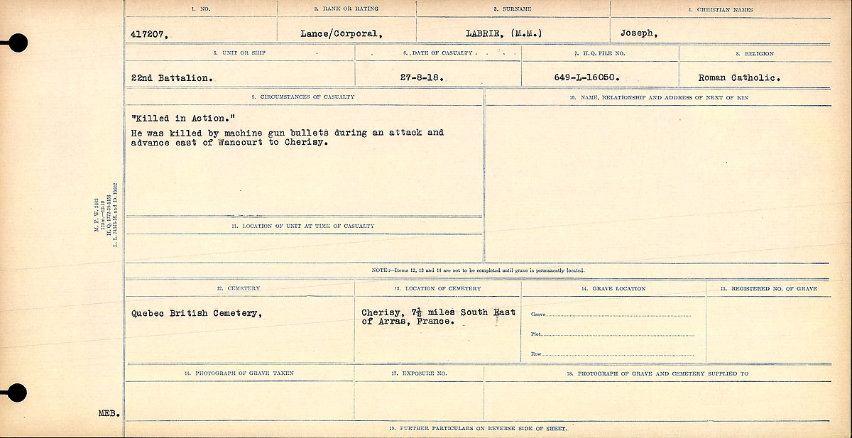 Circumstances of death registers