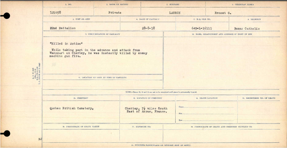 Circumstances of death registers