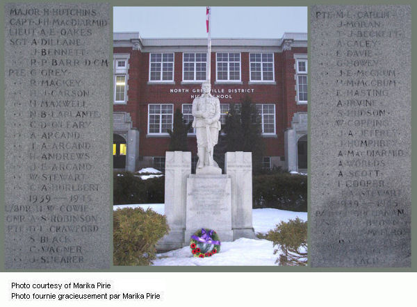 Kemptville Ontario War Memorial.