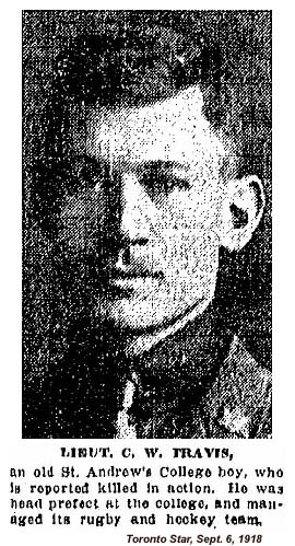 Newspaper clipping of Clifford Travis