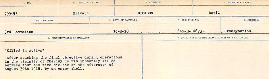 Circumstances of death registers