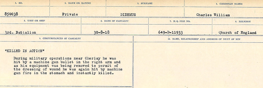 Circumstances of death registers