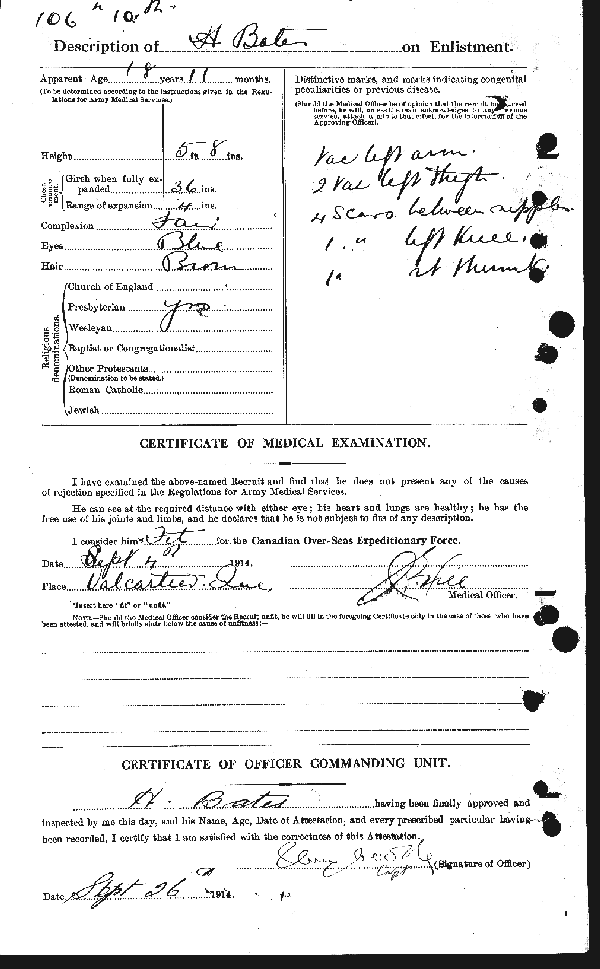 Attestation Papers (Reverse)