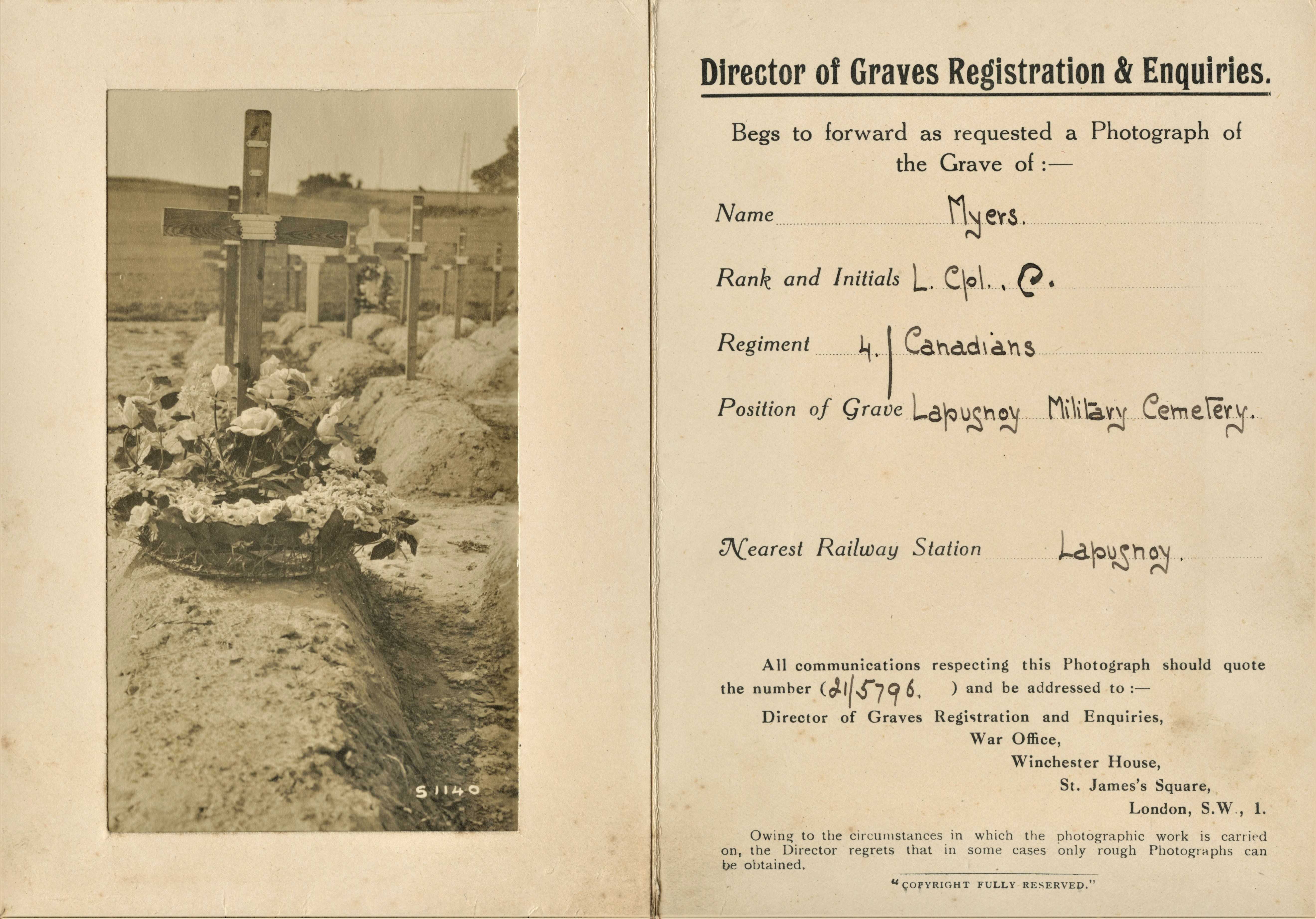 Formulaire d'enregistrement des tombes