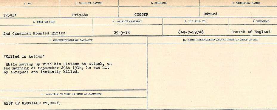 Circumstances of Death Registers