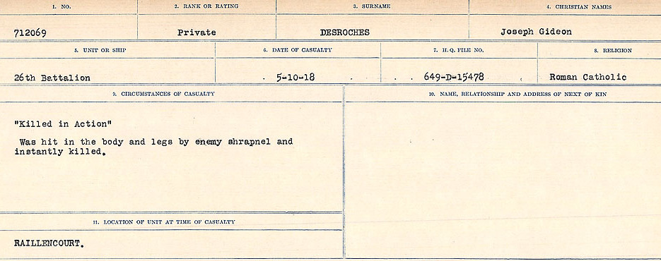 Circumstances of death registers