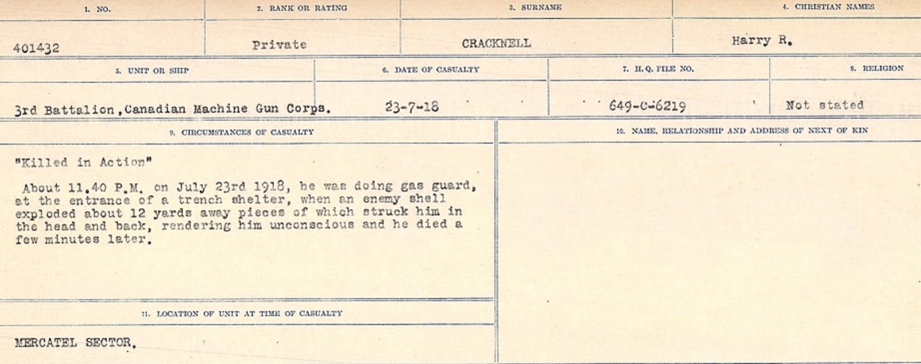 Circumstances of Death Registers