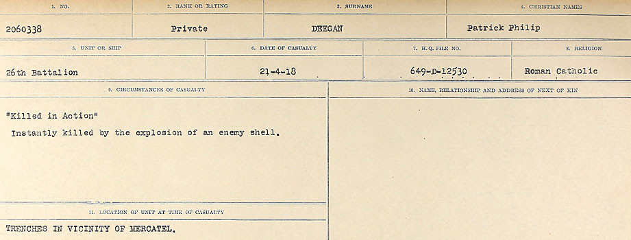 Circumstances of death registers