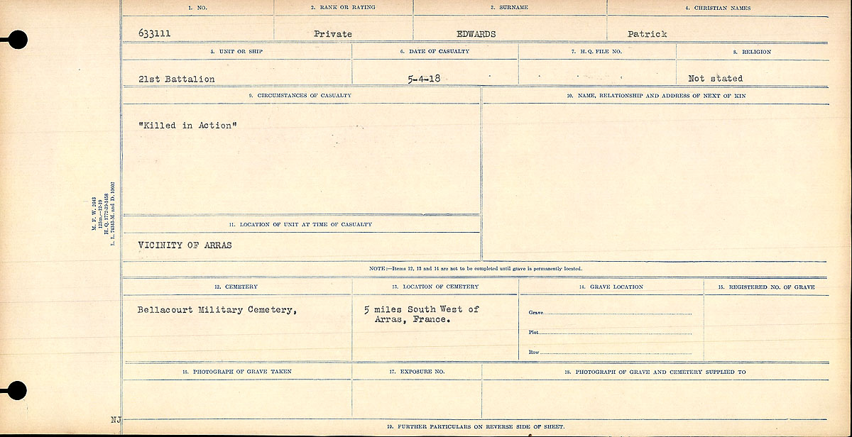 Circumstances of death