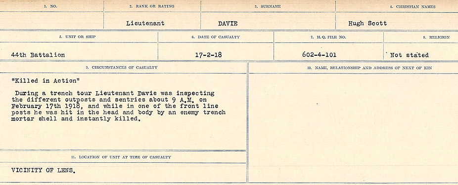 Circumstances of death registers