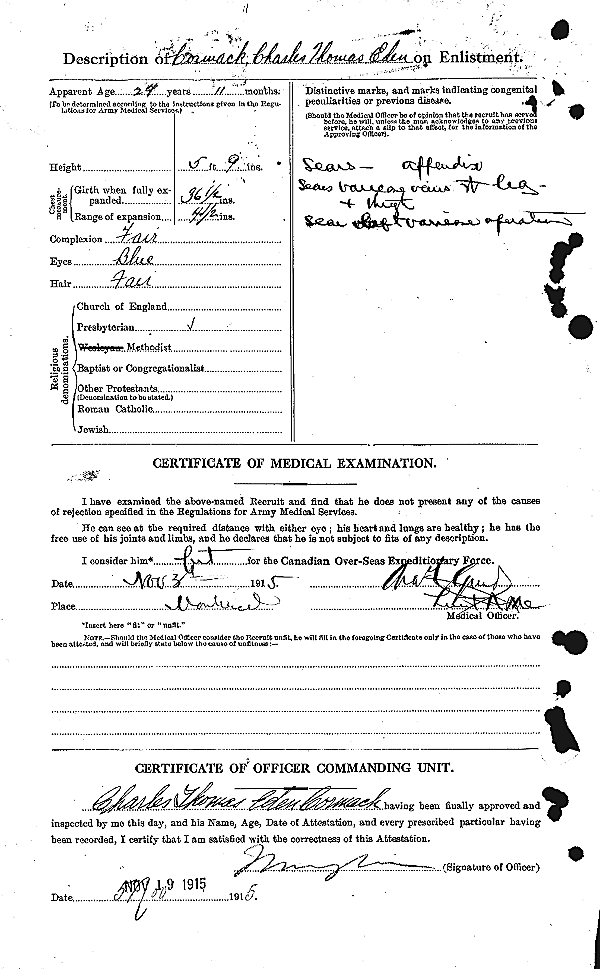 Attestation Papers (Back)