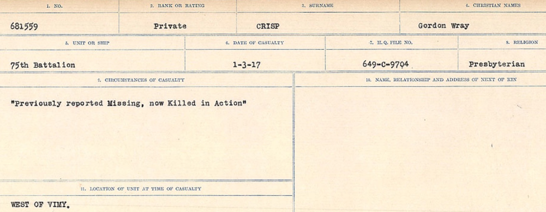 Circumstances of death registers