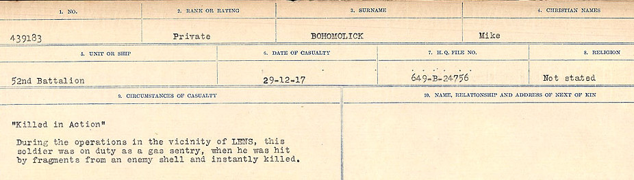 Circumstances of Death Registers