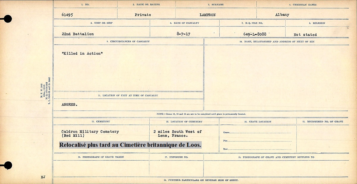 Circumstances of death registers