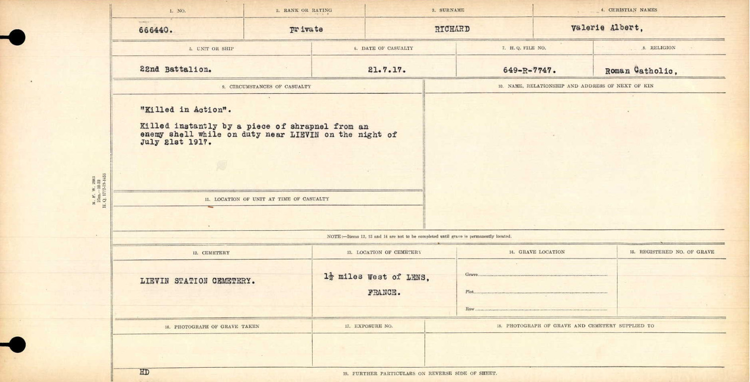 Circumstances of death registers