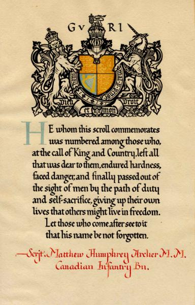 Commemorative Scroll