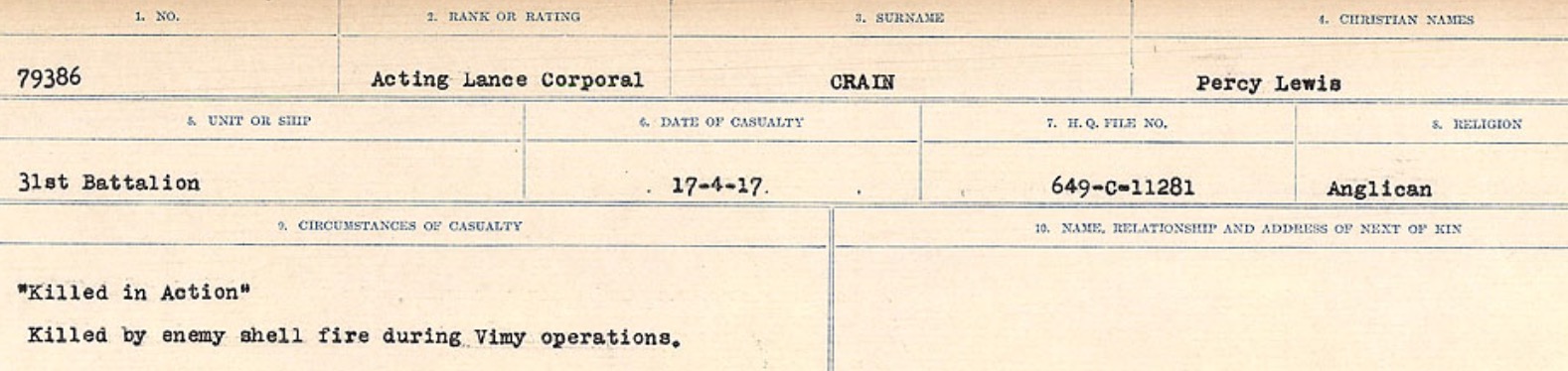 Circumstances of death registers