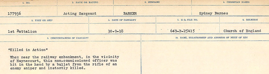 Circumstances of Death Registers