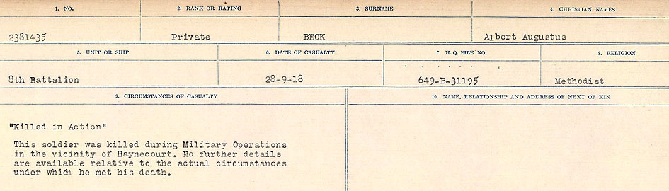 Circumstances of Death Registers