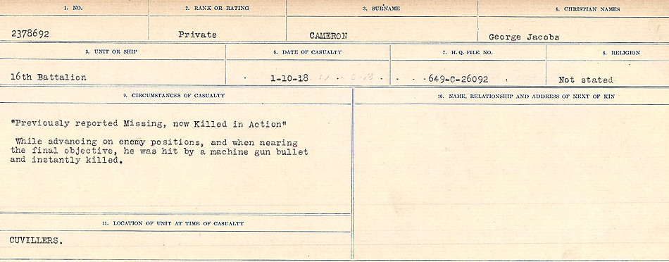 Circumstances of Death Registers
