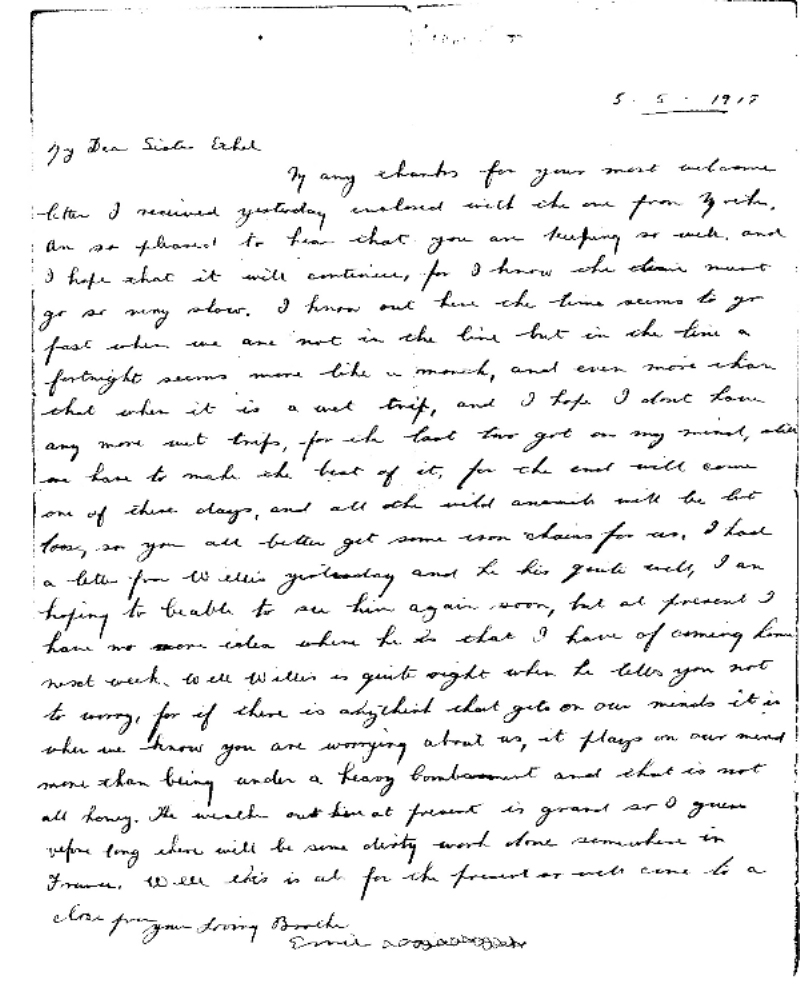 Letter from Ernest Henry Cook