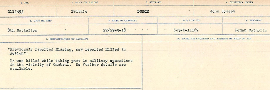 Circumstances of death registers