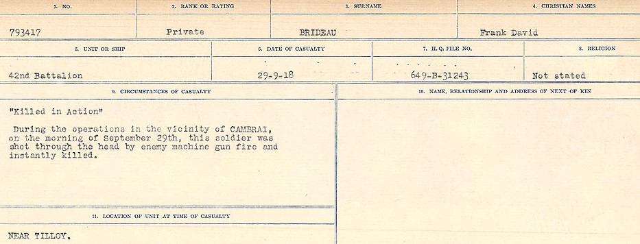 Circumstances of Death Registers