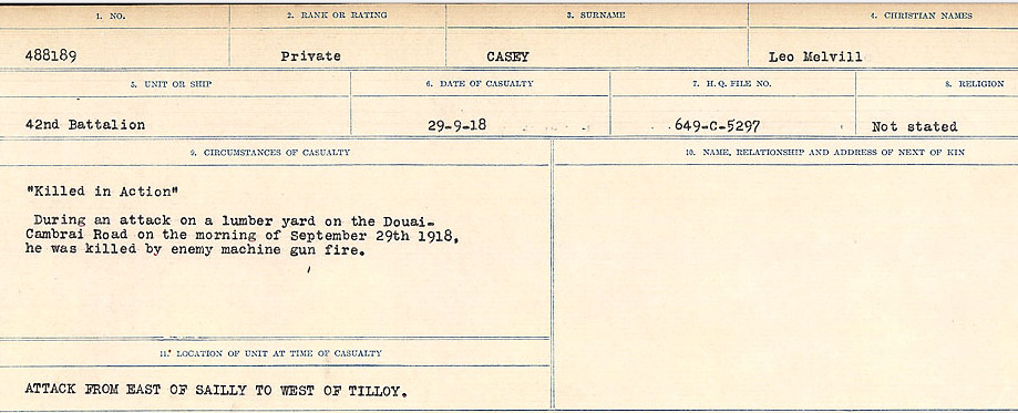 Circumstances of Death Registers
