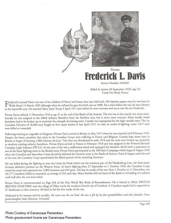 Memorial Page