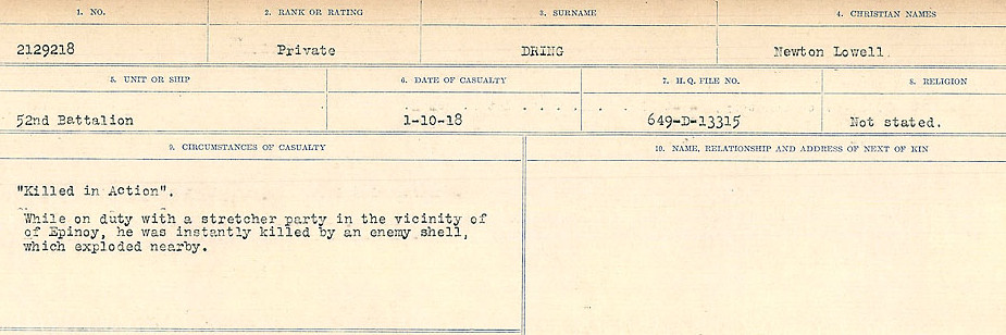 Circumstances of death registers