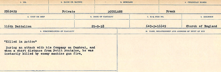 Circumstances of death registers