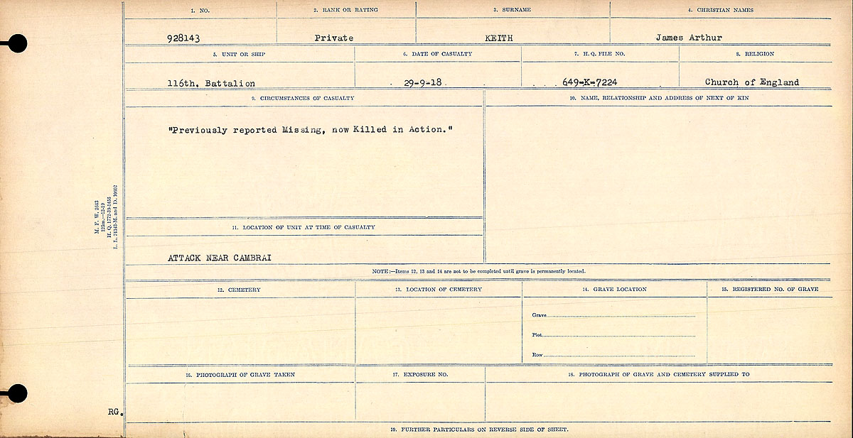 Circumstances of death registers