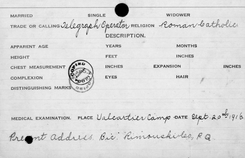 Service Records (back)