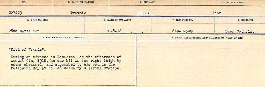 Circumstances of death registers