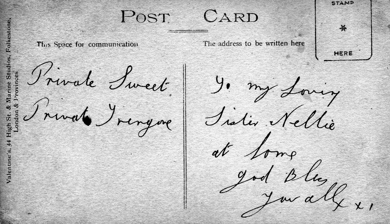 Reverse side of Photo