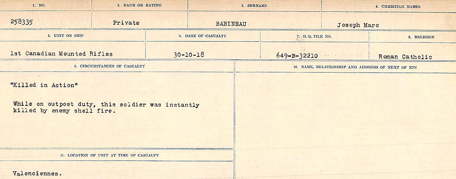 Circumstances of Death Registers
