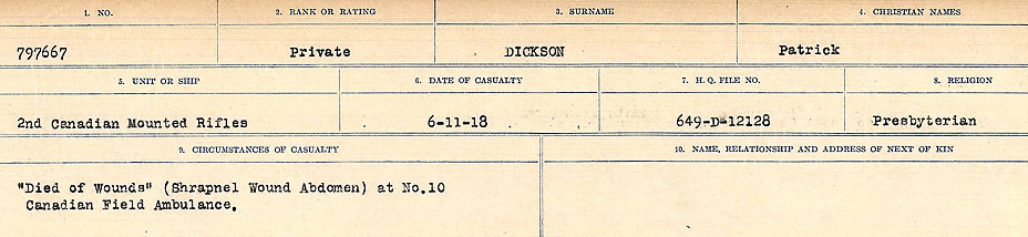 Circumstances of death registers