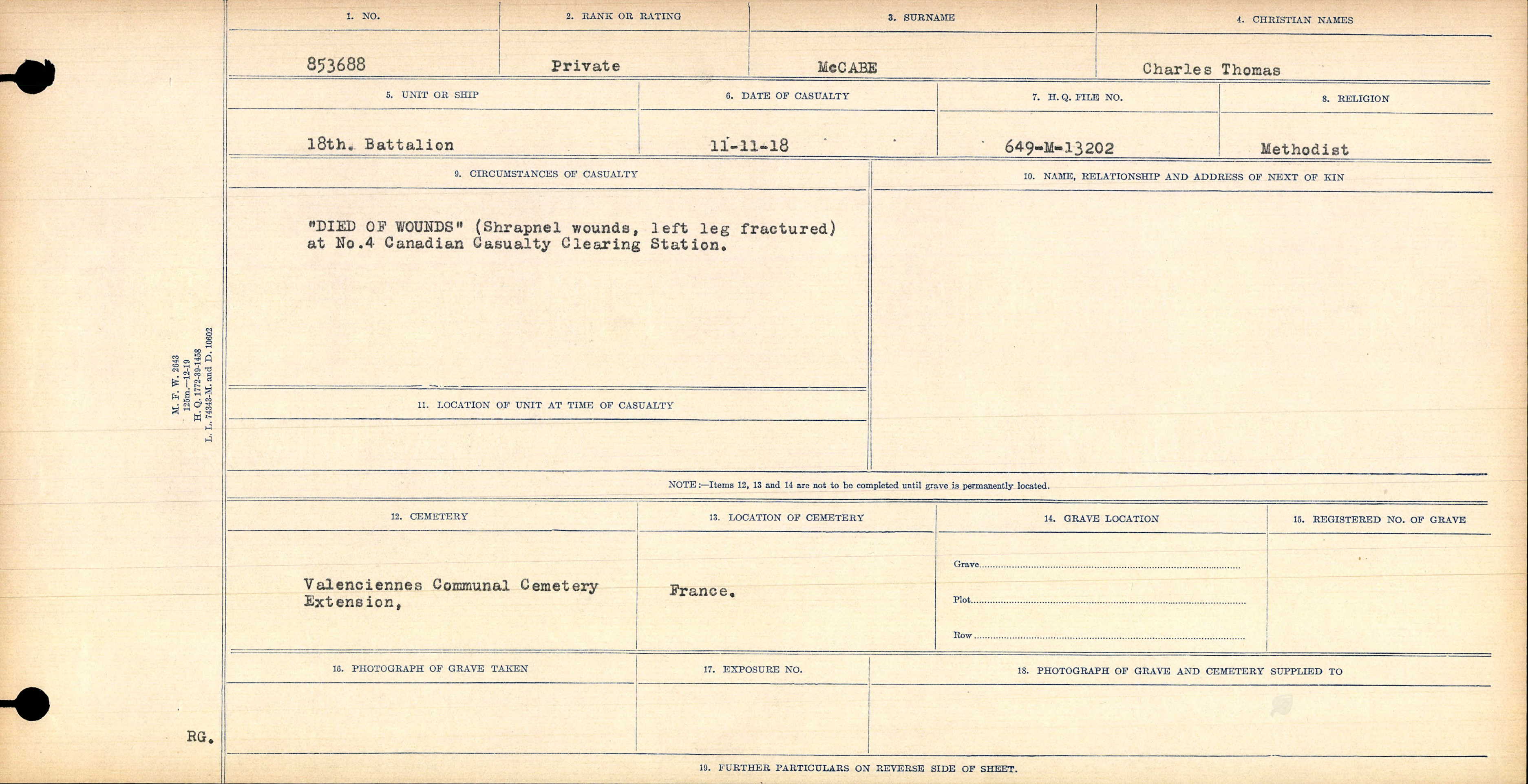 Circumstances of Death Registers